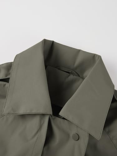 Image of Bellivera Women's Classic Long Windproof Trench Coat With Belted Waist