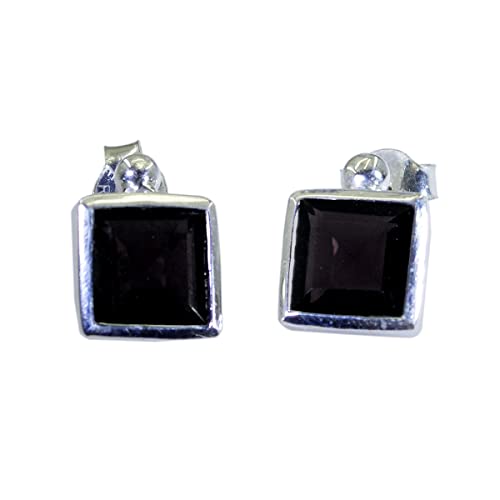 Boucle d'oreille quartz fumé argent marron pour vos soirées