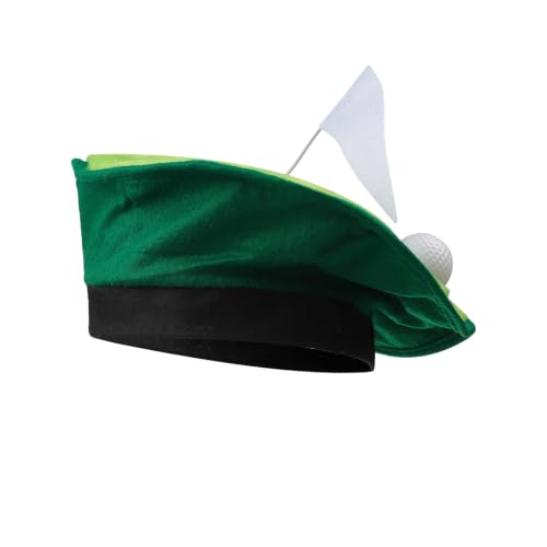 Chapeau de golf en peluche avec balle de golf et drapeau – vue 7