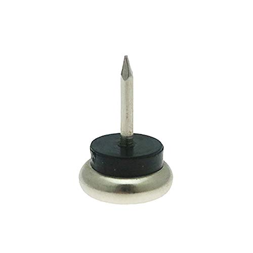 Lot De 16 Patins Glisseurs à Clouer - Diamètre 19 Mm - Couleur Marron - Neuf