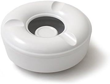 Cartaffini - Windproof Melamine Ashtray with Lid - Colour: Optical White