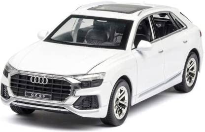 Image of Metal Pull Back Diecast Car 1:24 Big Audi Q8 Pull Back Car Model with Sound Light Boys Gifts Toys for Kids【Pack of 1】