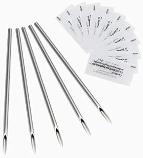 ITT 18G Sterilized Piercing Needles, Disposable Stainless Steel Body Piercing Tools (Pack of 20) – Professional Supplies f... Price In India