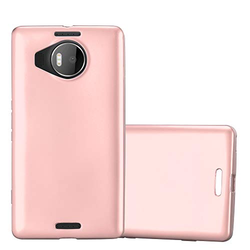 cadorabo Coque pour Nokia Lumia 950 XL en Metallic Or Rose - Housse Protection Souple en Silicone TPU avec Anti-Choc et Anti-Rayures - Ultra Slim Fin Gel Case...