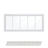 AIRGBW Transom Window for Shed, Fixed Tempered Garage Window for Playhouse, New Exterior Construction Windows (10