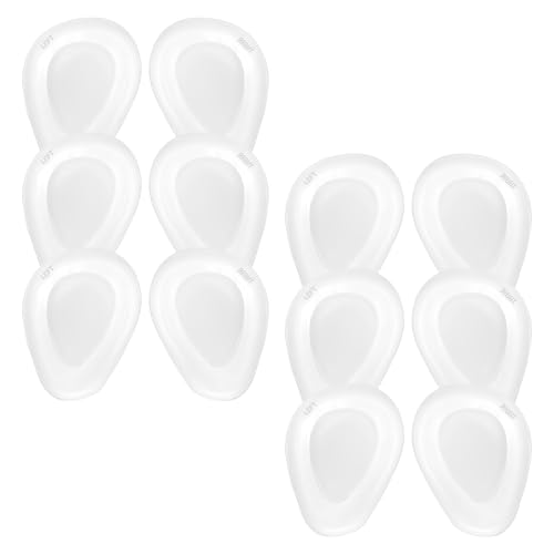 ElevateTech 5 pares de almohadillas de metatarsal, almohadillas de silicona para juanetes, almohadillas de gel para mujer, hombre, plantillas de gel suave, apoyo para el antepié, alivio del dolor de