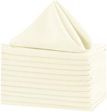 Servilletas de tela pack de 6 14x14 pulgadas color marfil