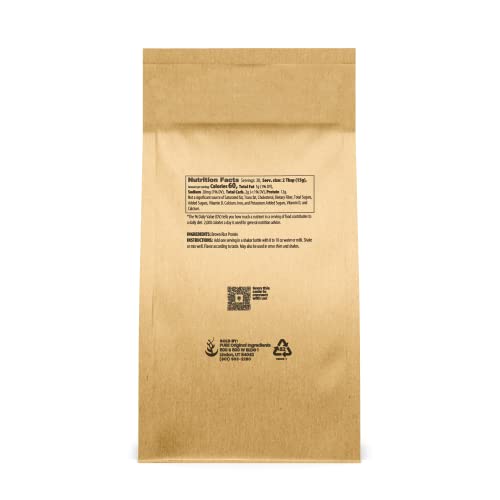 Pure Original Ingredients Brown Rice Vegan Protein Powder (1 Lb) Sprouted Brown Rice, Gluten Free, Shakes & Smoothies #TOP1