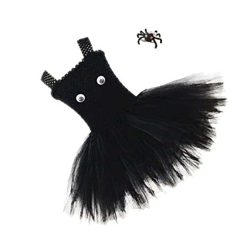 SHOWERORO 1 Conjunto Vestido Formal Preto Fantasias De Halloween Vestido Cosplay Tutu De Halloween G