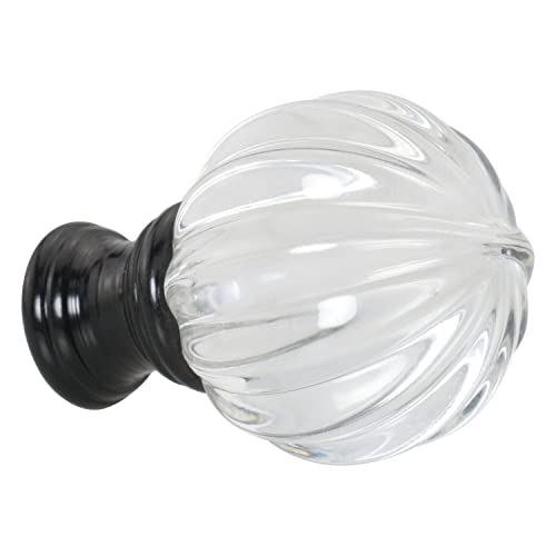 Dgbrsm 2Pcs Crystal Ball Head Lamp Finial 1/4-27 Inch Base Threaded Diamond Lamp Shade Finials With Black Base For Table Or Floor Lamp #TOP3