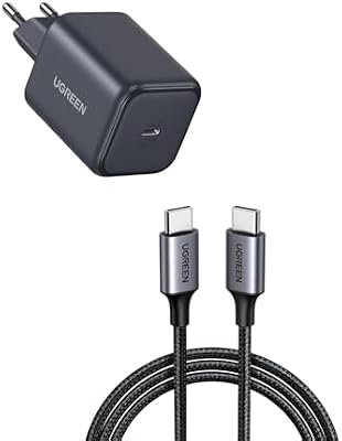 UGREEN Zapix Caricatore USB C 45W GaN Super Fast Charging 2.0 con UGREEN Cavo USB C PD 60W 1M