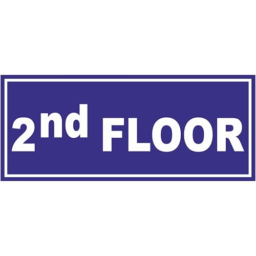 Image of ATTRACTSO - 2nd Floor Sign Self Adhesive Laminated Sticker for Home, Office, Shop, Hospital, Hotel, Theatre, Restaurant - 12 inchx5 inch inch (Blue)