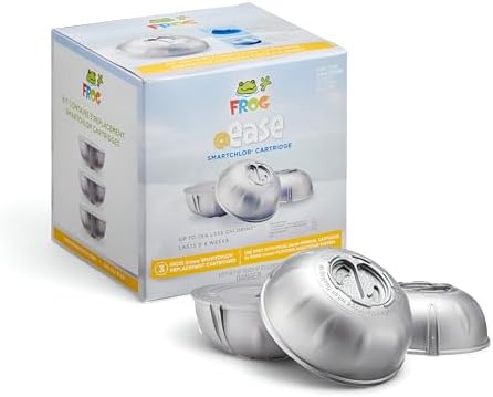 FROG @Ease Replacement SmartChlor Cartridge for use with Hot Tub FROG @Ease Floating System - Hot Tub Sanitizer System Supports Less Chlorine Use - 3 Pack