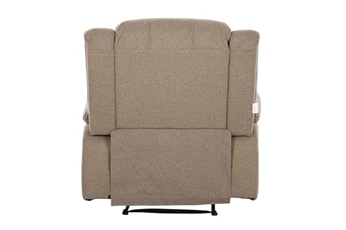 Image of Urban living - Illinois Single Seater Fabric Manual Recliner | 1 Seater Sofa | Single Sofa Recliner | 1 Seater Chair Sofa | 1 Year Warranty | Brown