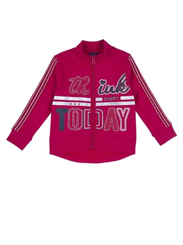 Sweat Chicco fuchsia pour la récréation veste zippée pailletée