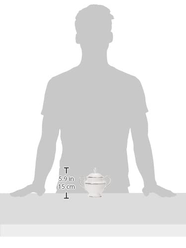 Lenox Federal Platinum Creamer - White Bone China With Platinum Band, 8 Oz Capacity