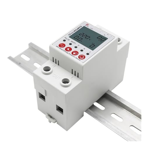 Disjoncteur connecté 2P 63A avec compteur d'énergie kWh et relais de protection contre les fuites