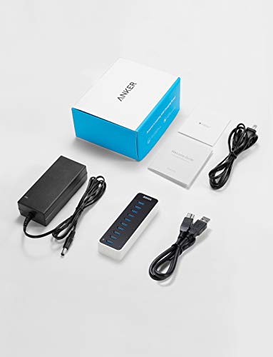 Upgraded-Version-Anker-USB-30-SuperSpeed-10-Port-Hub-Including-a-BC-12-Charging-Port-with-60W-12V-5A-Power-Adapter-VIA-VL812-B2-Chipset-and-Updated-Firmware-9081-AH231