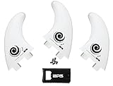 BPS Fiberglass Reinforced Surfboard Fins (3) + FCS Screw Hardware and Wax Comb! Glass Flex Thruster...