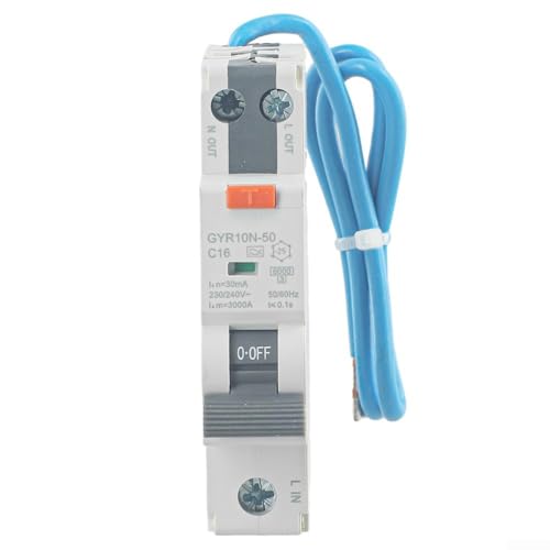 Interruptor de circuito de corriente residual RCBO de seguridad de 30 mA para fugas a tierra capacidad