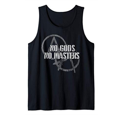 No Gods No Masters, Anarquista, Ateo, Símbolo Camiseta sin Mangas