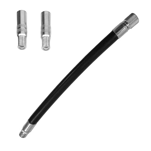 Knocery - Extensiones de válvula, 2 unidades de neumático de válvula de extensión de adaptador de 39 mm con manguera de inflador de extensión de goma compatible con Xiaomi M365 Scooter, scooter