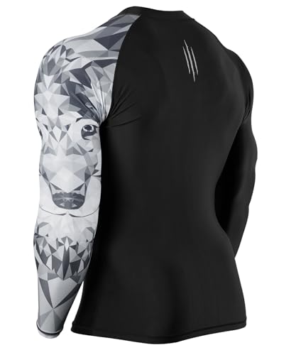 ADOREISM Men's Long Sleeve Zip Rash Guard UPF 50+ UV Sun Protection Quick Dry Swim Shirts for Fishing Hiking Surfing2
