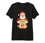 Santa Naughty List Kids Who Say 67 Funny Christmas Meme Premium Tri-Blend T-Shirt