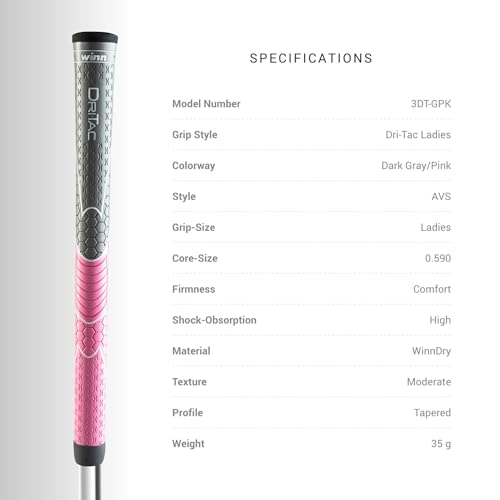 Winn Ladies Dri-Tac Golf Grip .580 Undersized