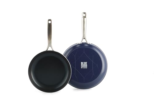 Blue Diamond 9.5&rdquo; and 11' Frying Pan Skillet Set, Diamond Infused PFAS & PFOA-Free Ceramic...