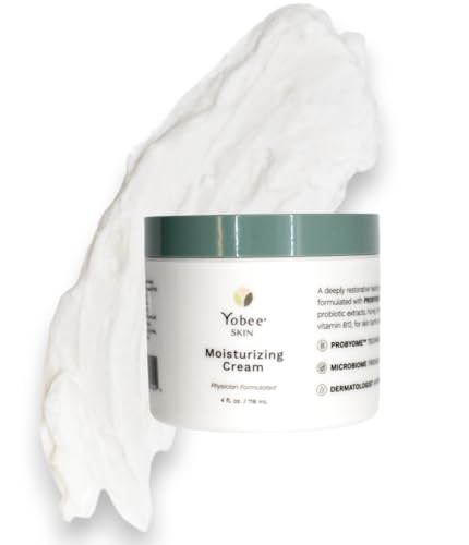 Yobee Body & Face Moisturizing Cream for Dry, Sensitive Skin | Probiotic extracts, Honey, Turmeric, Vitamin B12, Ceramides, Shea Butter | Fragrance Free | For Kids & Adults