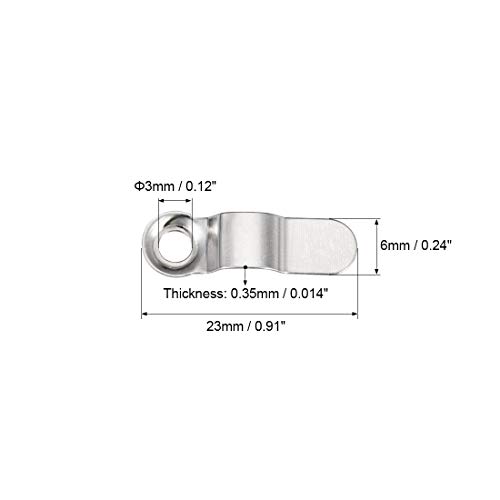 Image of uxcell Frame Turn Button, 9 /10 inch Metal Bow Shape with Screws for Hanging Pictures, Photos, Drawings and Posters, 100 Pcs (Silver Tone)