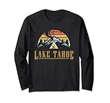 Vintage Lake Tahoe Campground Campfire Long Sleeve Shirt