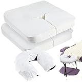200 Pieces Disposable Face Cradle Covers Massage Headrest Covers for Massage Tables and Massage Chairs Beauty Spa Salon Bed, 11.8 x 15.7 Inches (White)