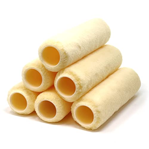 Allgala Paint Roller Cover 9 Inch 6 Pack 1/2 Inch Nap Shedless Premium Paint Roller Cover Sleeves for Paint Roller Kit
