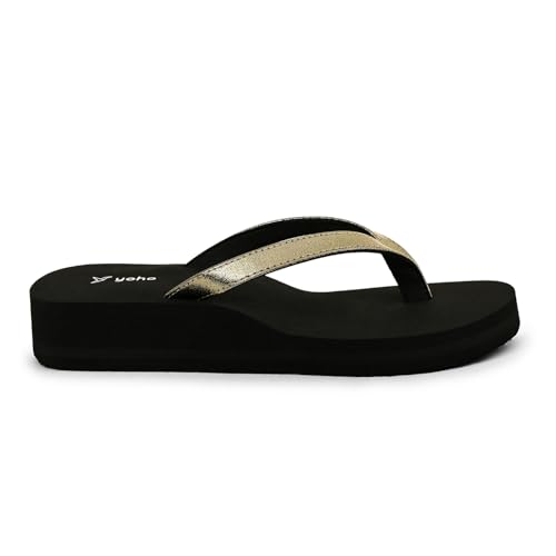 Image of YOHO Women Black soft slippers | Comfortable and Stylish flip flop | Chappal for Woman in exciting colors | Daily Use | Lightweight | Anti Skid Monsoon Chappal | Bubbles