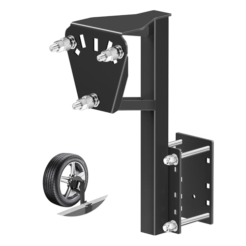 Spare Tire Mount for Utility Trailer Accessories, 3-Nut Design Spare Tire Carrier for Withstands 180 Lbs, Fits Most 4, 5 & 6 Lugs Wheels, Hold 4″,4.25