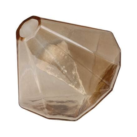 Vase en verre Diamond à reflets brillants coloris sable minéral - 4