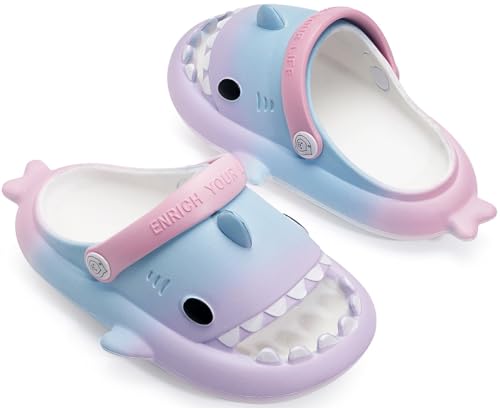 Image of KVbabby Kids Shark Slides Boys Girls Cloud Sandals | Cloud Sandals,Open Toe,Beach Pool Water Shoes,Slip-on,Lightweight,Non-Slip,Soft,Flexible,EVA Slippers