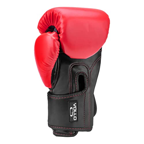 Luva De Boxe Muay Thai Kickboxing Training 10Oz Vermelha e Preta Vollo