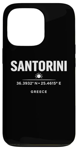 Santorini Greece Coordinates Mediterranean Travel Design �X�}�z�P�[�X iPhone 13 Pro �p