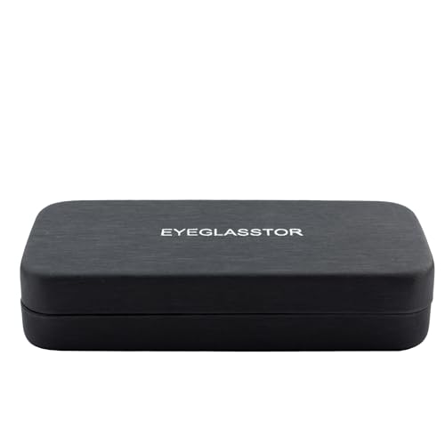 Image of Hard Shell Eyeglasses Case Protective Glasses Case for Men and Women Linen Fabric