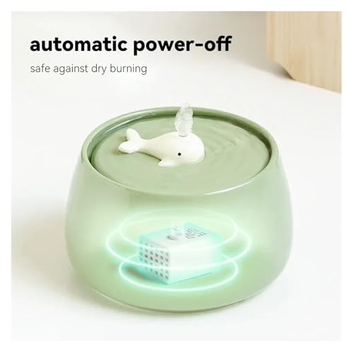 Fuente de agua automática para gatos cerámica 1.3L USB miniatura 6