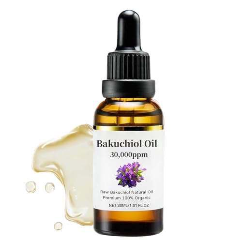 Bakuchiol Oil Organic Cold Pressed of 30 000 PPM Advanced Bakuchiol Serum for Face Hydrating & Firming Anti-Aging Skin Care Natural Ingredients for All Skin Types (1pc)