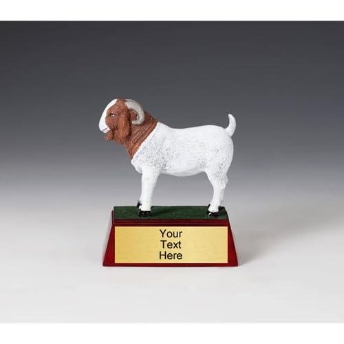 Goat Trophy | Greatest of All Time | G.O.A.T. | Appreciation Award Trophy for boss, Coworker, Spouse with 3 Lines of Custom Personalized Text