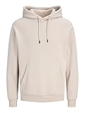 JACK & JONES Mens Jjebradley Noos Hooded Sweatshirt, Moonbeam, XXL UK