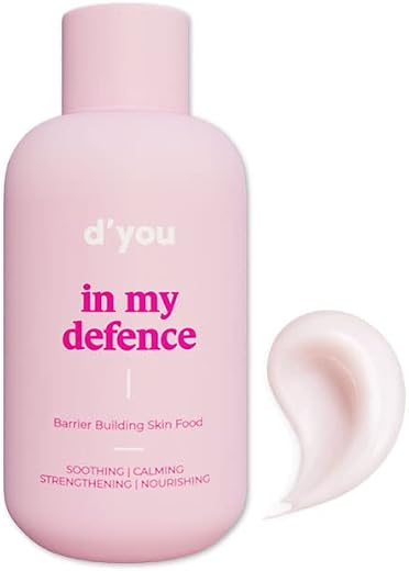 d'you In my Defense Lightweight Moisturiser for Intense Hydration with Ceramides for Men &amp; Women | Non greasy cream for Dr...