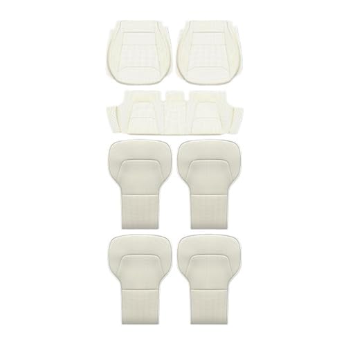 Housses de siège pour Tesla Model Y Juniper 2025 coussin PU blanc 7 pièces rangée arrière
