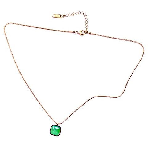 SinglinArt Gold Choker Necklaces Green Pendant for Women Fashion Jewelry Cover