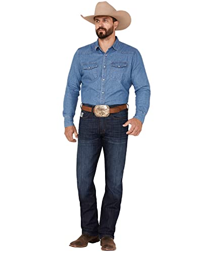 Cinch Men's Silver Label Dark Wash Slim Straight Performance Jeans Indigo 36W x 36L US